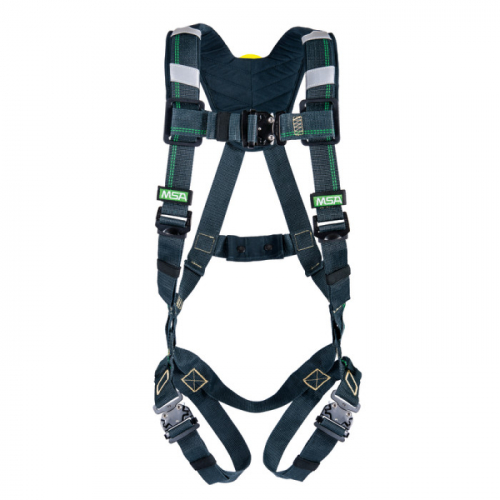 MSA 10150148, EVOTECH Arc Flash Harness, BACK WEB Loop, Quick-Connect leg straps, Shoulder Padding,