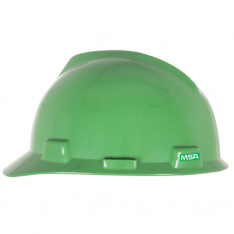 MSA 10150222, V-Gard GREEN Slotted Cap, Green, 4-Point Fas-Trac III