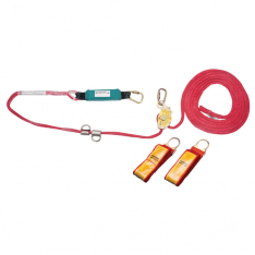 MSA 10150413, Gravity Dyna-Line Temporary Horizontal Lifeline for Two Workers, 30' length rope, Bypa
