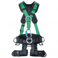 MSA 10150454, Gravity Suspension Harness, Aluminum BACK, FRONT, VENTRAL & HIP D-rings, Lumbar, Shoul