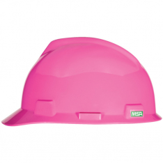 MSA 10155231, V-Gard Slotted Cap, Hot Pink, w/Staz-On Suspension