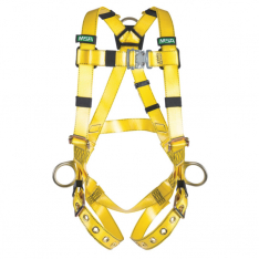 MSA 10155874, Gravity COATED WEB Harness, Vest-Type, BACK & HIP D-rings, Tongue Buckle leg straps, X