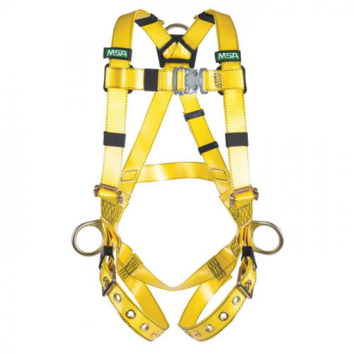 MSA 10155875, Gravity COATED WEB Harness, Vest-Type, BACK & HIP D-rings, Tongue Buckle leg straps, S