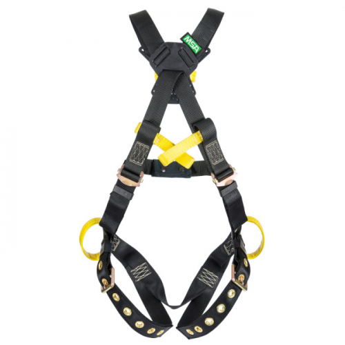 MSA 10162685, Workman Arc Flash Crossover Harness, BACK & SIDE WEB Loop, Tongue Buckle leg straps, B
