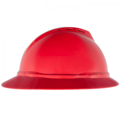 MSA 10167915, V-Gard 500 Hat, Red Vented, 4-Point Fas-Trac III
