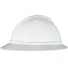 MSA 10167950, V-Gard 500 Hat, White Vented, 6-Point Fas-Trac III
