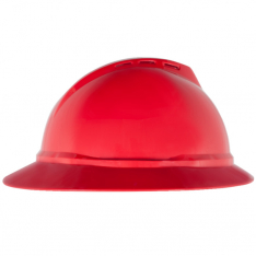 MSA 10168437, V-Gard 500 Hat, Red Vented, 6-Point Fas-Trac III