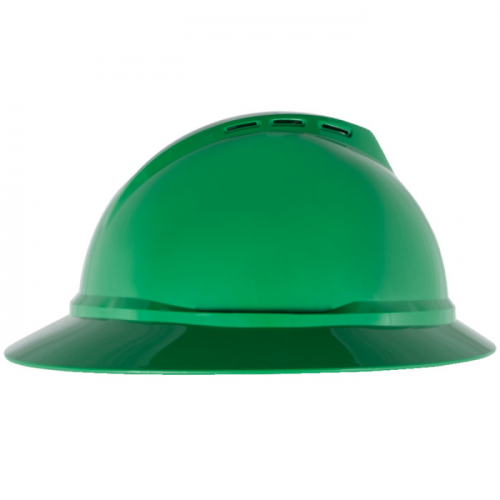 MSA 10168438, V-Gard 500 Hat, Green Vented, 6-Point Fas-Trac III