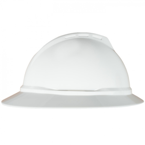 MSA 10168521, V-Gard 500 Hat, White Non-Vented, 4-Point Fas-Trac III