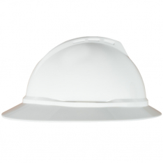 MSA 10168589, V-Gard 500 Hat, White Non-Vented, 6-Point Fas-Trac III
