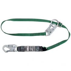 MSA 10193128, V-Series Standard single-leg adjustable energy absorbing lanyard, Tie-back, 6', 36C sn