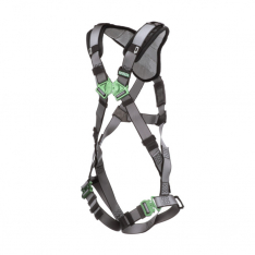 MSA 10194671, V-FIT Harness, Extra Large, Back D-Ring, Quick-Connect Leg Straps, Shoulder Padding
