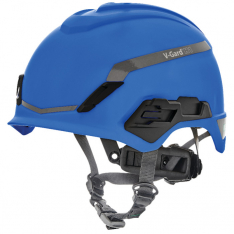 MSA 10194793, V-Gard H1 Safety Helmet, NoVent, Blue, Fas-Trac III Pivot, ANSI, EN397, IRAM