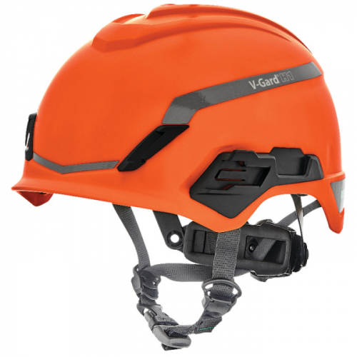 MSA 10194797, V-Gard H1 Safety Helmet, Novent, Orange, Fas-Trac III Pivot, ANSI, CSA, EN397