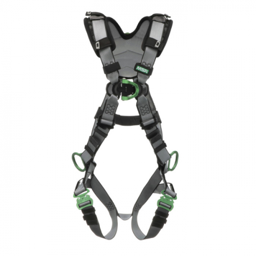 MSA 10194864, V-FIT Harness, Standard, Back, Chest & Hip D-Rings, Quick-Connect Leg Straps, Shoulder