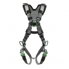 MSA 10194866, V-FIT Harness, Super Extra Large, Back, Chest & Hip D-Rings, Quick-Connect Leg Straps,