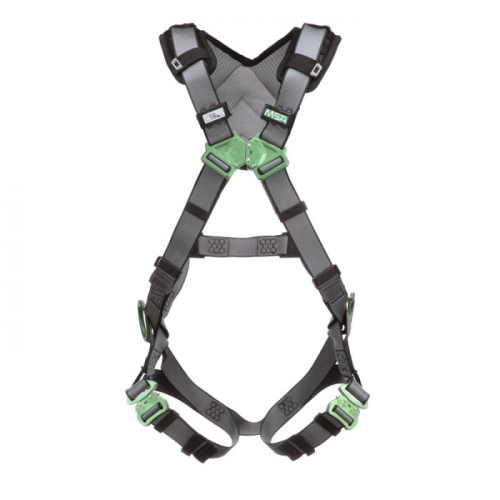 MSA 10194874, V-FIT Harness, Extra Large, Back & Hip D-Rings, Quick-Connect Leg Straps, Shoulder Pad