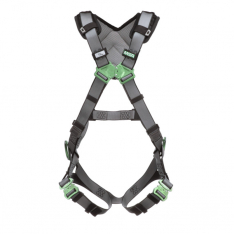 MSA 10194875, V-FIT Harness, Super Extra Large, Back & Hip D-Rings, Quick-Connect Leg Straps, Should