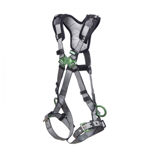 MSA 10194910, V-FIT Harness, Extra Large, Back & Hip D-Rings, Tongue Buckle Leg Straps, Shoulder Pad