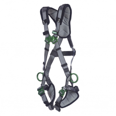 MSA 10194961, V-FIT Harness, Standard, Back & Hip D-Rings, Quick-Connect Leg Straps, Shoulder & Leg