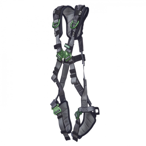 MSA 10194970, V-FIT Harness, Extra Large, Back & Shoulder D-Rings, Quick-Connect Leg Straps, Shoulde