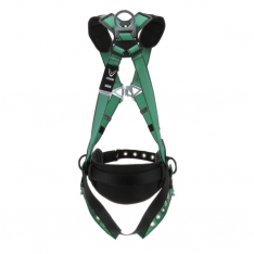 MSA 10197363, V-FORM Construction Harness, Extra Small, Back & Hip D-Ring, Tongue Buckle Leg Straps,