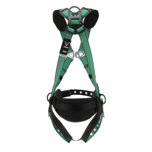 MSA 10197365, V-FORM Construction Harness, Extra Large, Back & Hip D-Ring, Tongue Buckle Leg Straps,