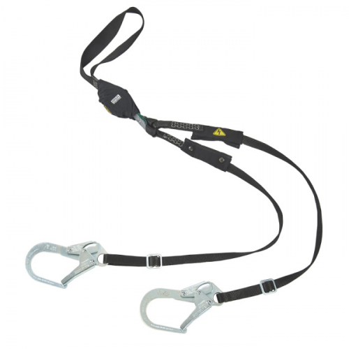 MSA 10199064, V-Series utility twin-leg adjustable energy absorbing lanyard, 6', 36CL large snaphook