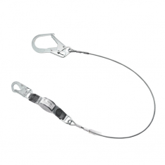 MSA 10201356, V-Series standard cable single-leg fixed energy absorbing lanyard, 6', 36CL large snap