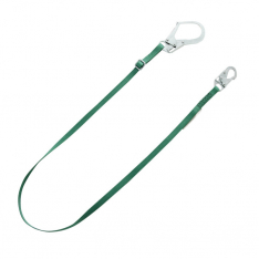 MSA 10201457, V-Series standard single-leg adjustable restraint lanyard, 8', 36CL large snaphooks, A