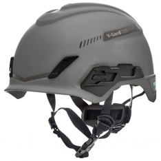 MSA 10204346, V-Gard H1 Safety Helmet, Trivent, Gray, Fas-Trac III Pivot, ANSI, EN12492
