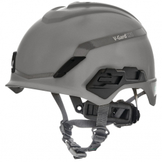 MSA 10204347, V-Gard H1 Safety Helmet, Novent, Gray, Fas-Trac III Pivot, ANSI, CSA, EN397