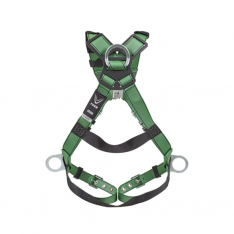 MSA 10206062, V-FORM Harness, Standard, Back & Hip D-Rings, Tongue Buckle Leg Straps Quick Connect C