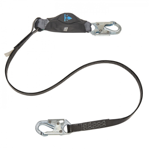 MSA 10206835, V-SERIES anti-corrosion single leg energy absorbing lanyard, 6', small snaphook CSA Z2