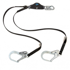 MSA 10207254, V-SERIES anti-corrosion twin leg energy absorbing lanyard, 6', large snaphook CSA Z259