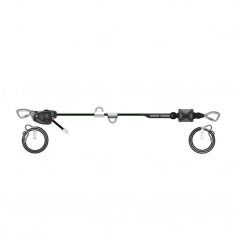 MSA 10219292, MSA Temporary Rope Horizontal Lifeline for 2 Workers,  60' with bypass shuttles and an
