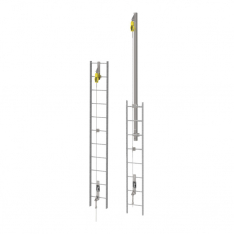 MSA 31901-00, MSA Vertical Ladder Lifeline Kit with extension post, 20ft, (6m)