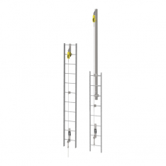 MSA 31902-00, MSA Vertical Ladder Lifeline Kit with extension post, 40ft, (12m)