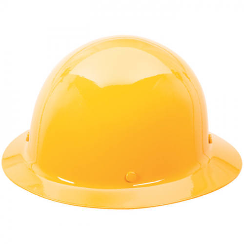 MSA 454666, Skullgard Protective Hat Yellow - w/ Staz-On Suspension, Standard