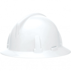 MSA 454719, Topgard Non-Slotted Hat, White, w/1-Touch Suspension