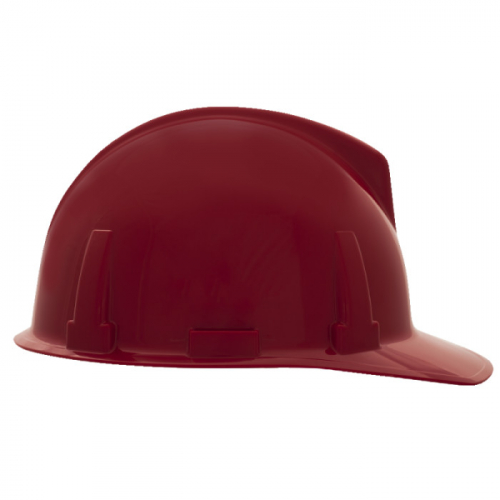 MSA 454727, Topgard Slotted Cap, Red, w/1-Touch Suspension
