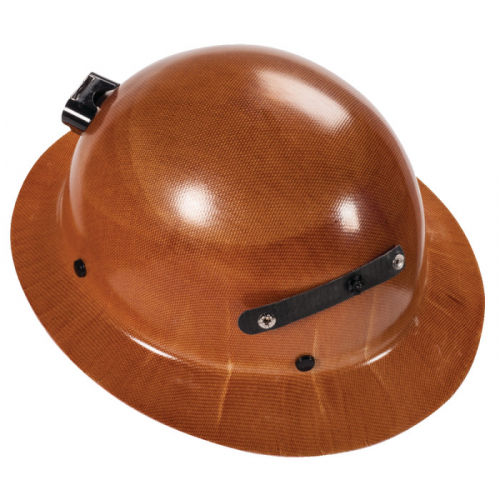 MSA 460389, Skullgard Protective Hat Natural Tan - w/ Staz-On Suspension, lamp bracket and cord hold
