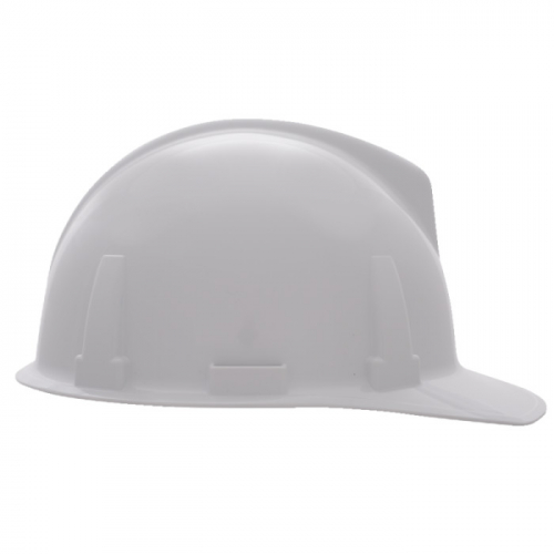 MSA 475385, Topgard Slotted Cap, White, w/Fas-Trac III Suspension