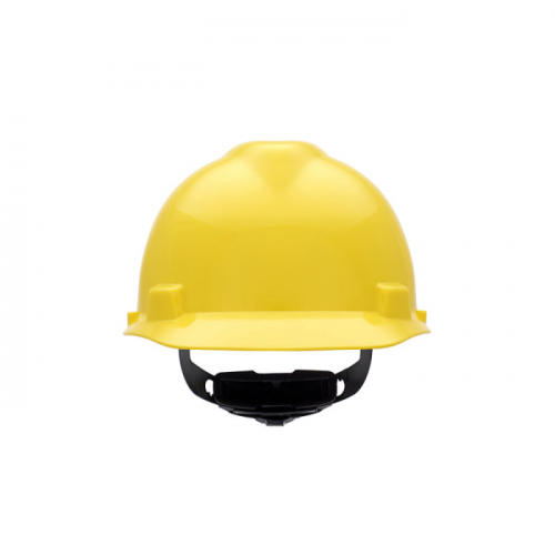 MSA 477484, V-Gard Slotted Cap, Yellow, w/Fas-Trac III Suspension