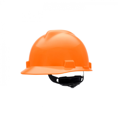 MSA 488146, V-Gard Slotted Cap, Hi-Viz Orange, w/Fas-Trac III Suspension