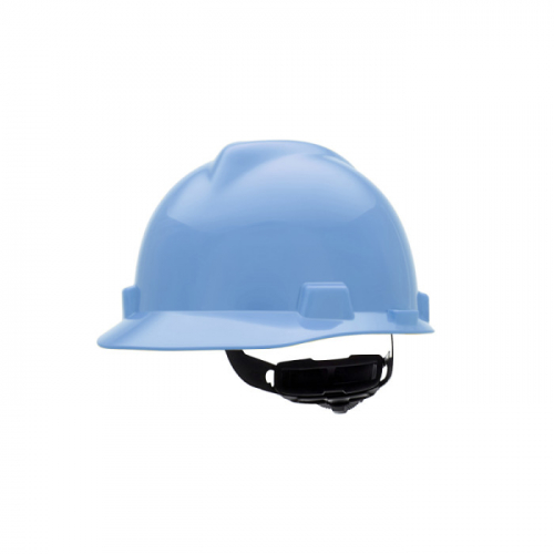 MSA 495853, V-Gard Slotted Cap, Robin's Egg Blue, w/Fas-Trac III Suspension