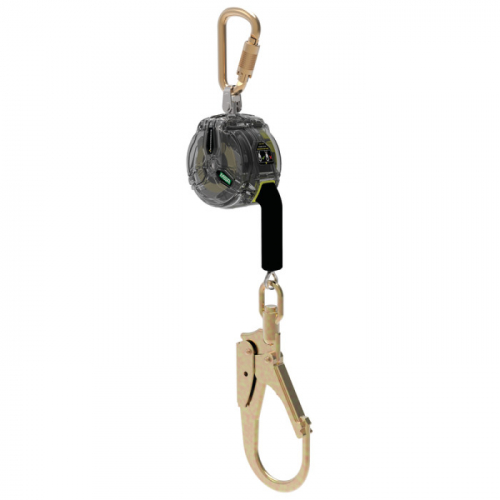 MSA 63203-00B, V-TEC CABLE PFL, 10' (3m), single-leg, 36CLS snaphook, steel carabiner (top), Clear