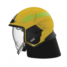 MSA GYL1018500000-JC16, Cairns XF1 Fire Helmet, Large, Matte Yellow