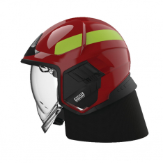 MSA GYL1018500000-RE16, Cairns XF1 Fire Helmet, Large, Red
