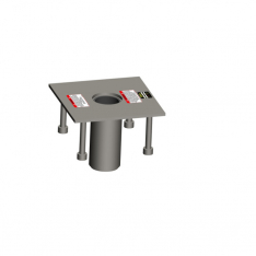 MSA IN-2007, 3" Fresh Concrete Floor Adapter, 304 SST